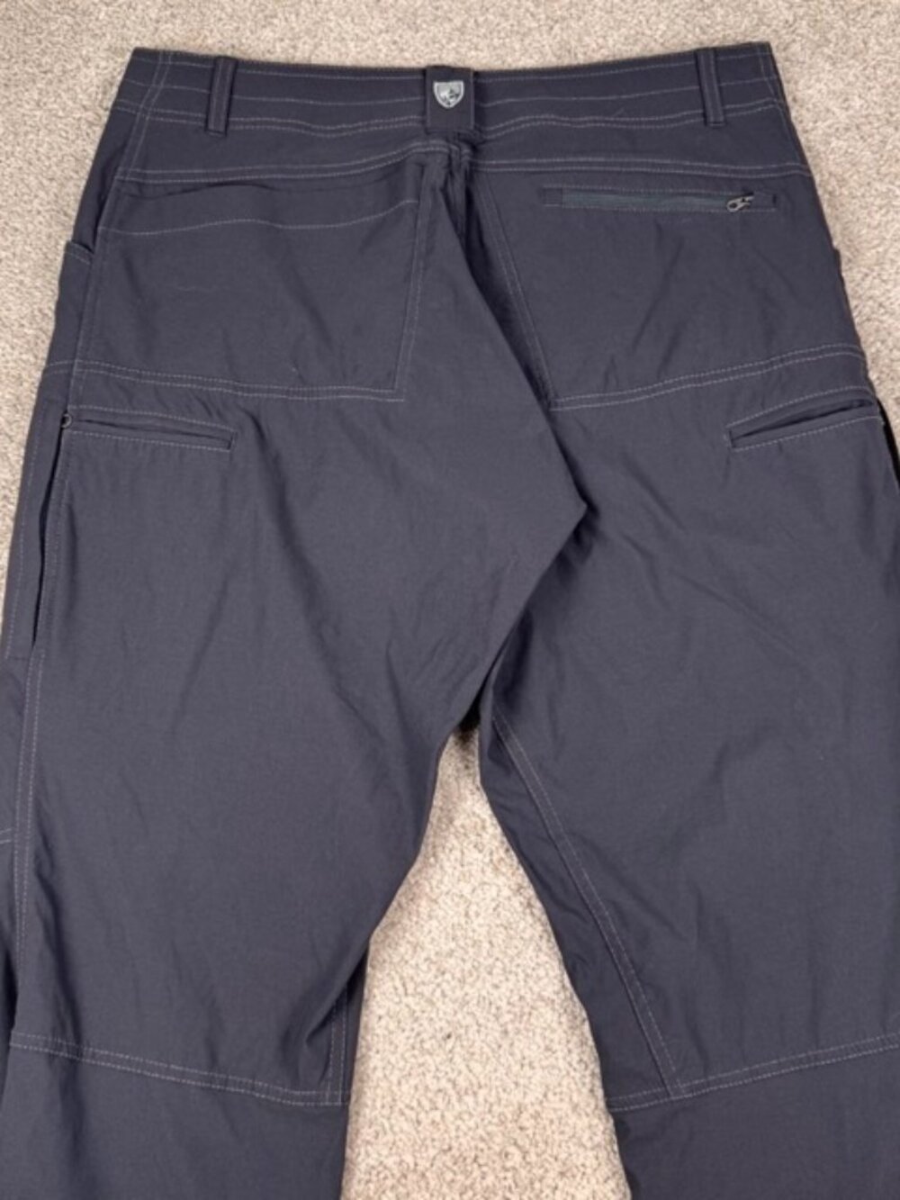 Kuhl Renegade Rock Pants Men's Size 34x33 Grey Nylon Stretch Hiking Outdoors